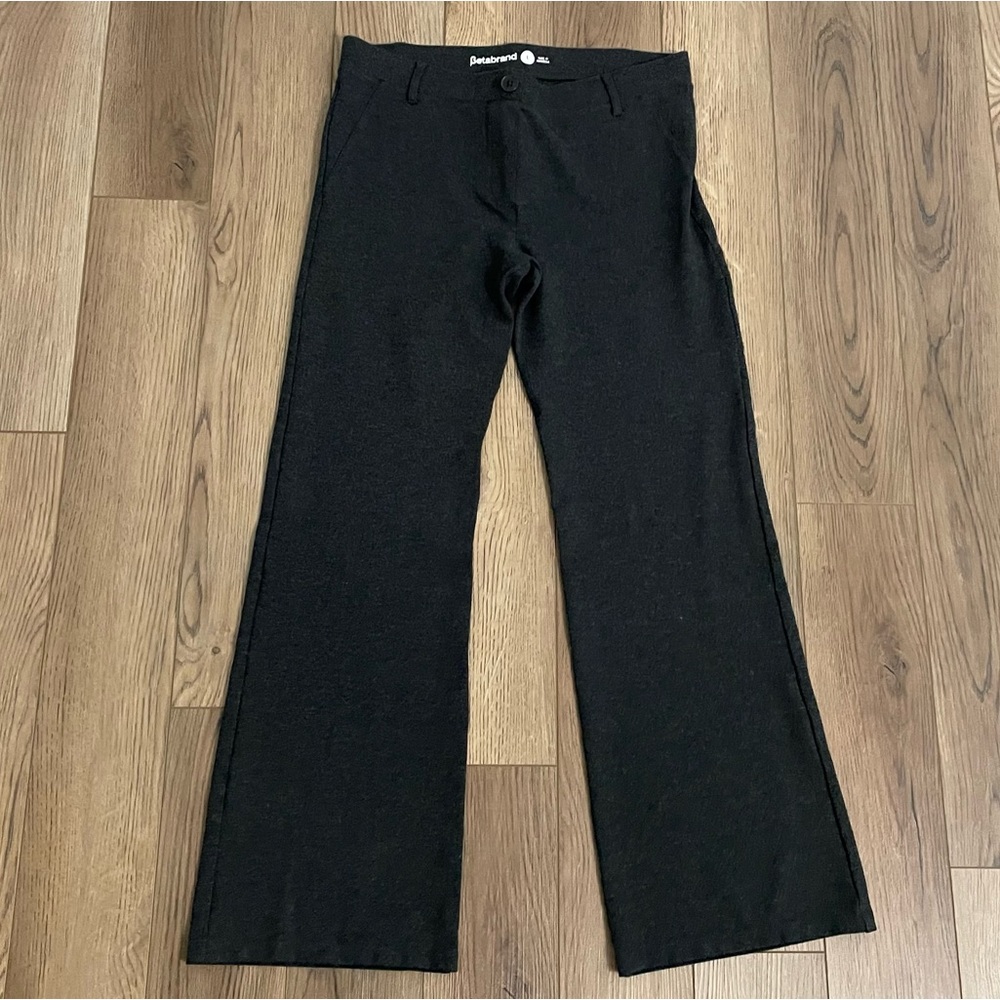 Betabrand Pull‎ On Boot Cut Charcoal Gray Yoga Casual Pants